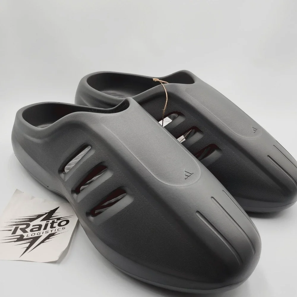 Men Size 15 Adidas Slide Sandals AdiFOM IIInfinity Mule Slip On Gray JI0402